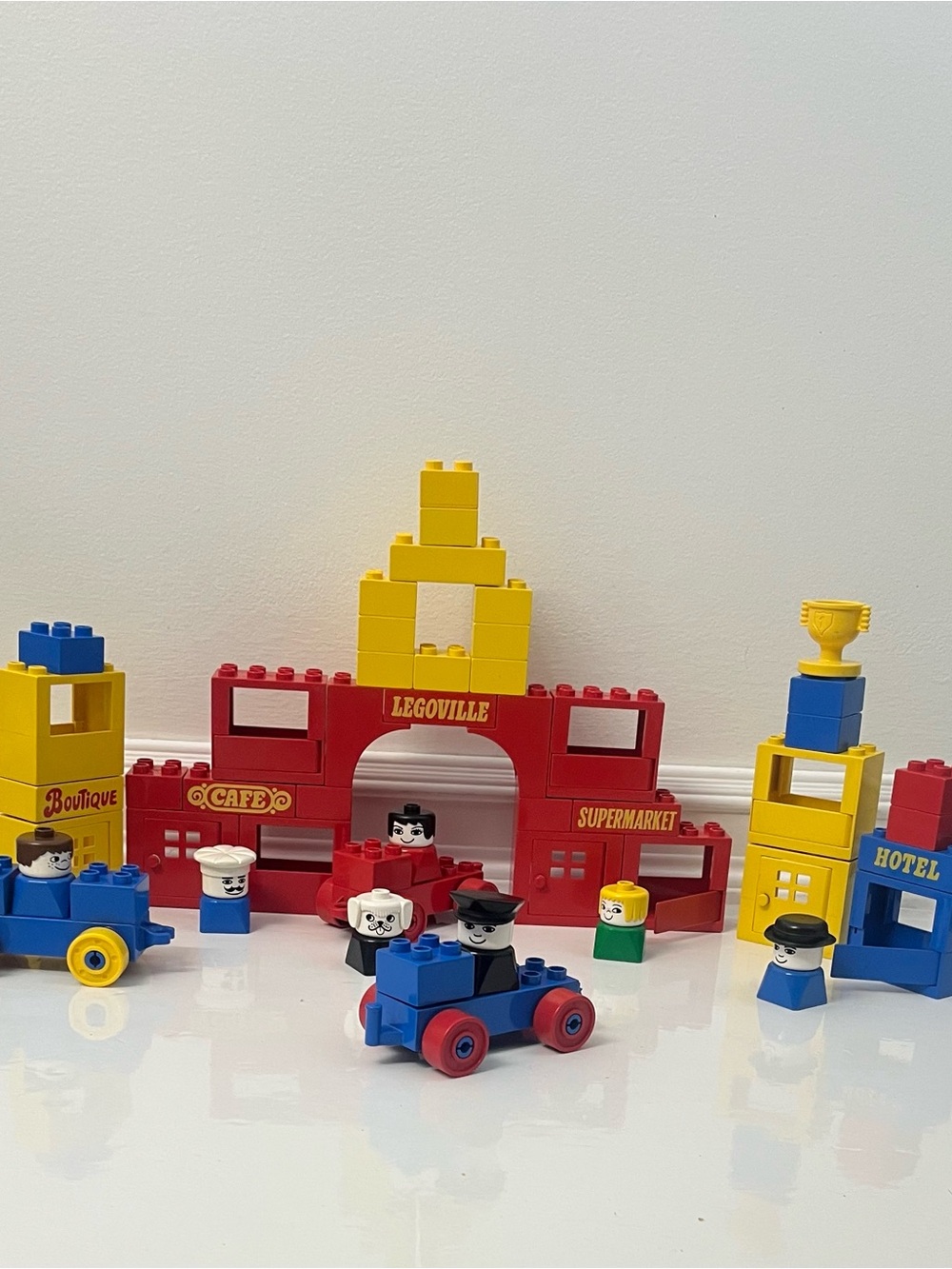 Vintage LEGO Duplo Bulk Lot / bundle Bricks Windows Wheels buildings MixedPieces